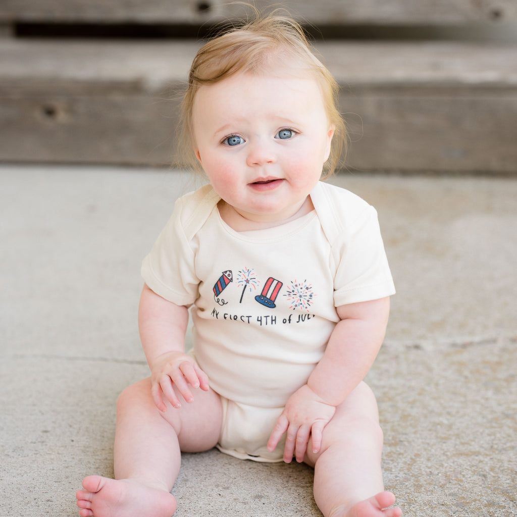 graphic bodysuit | my first 4th of july rocket