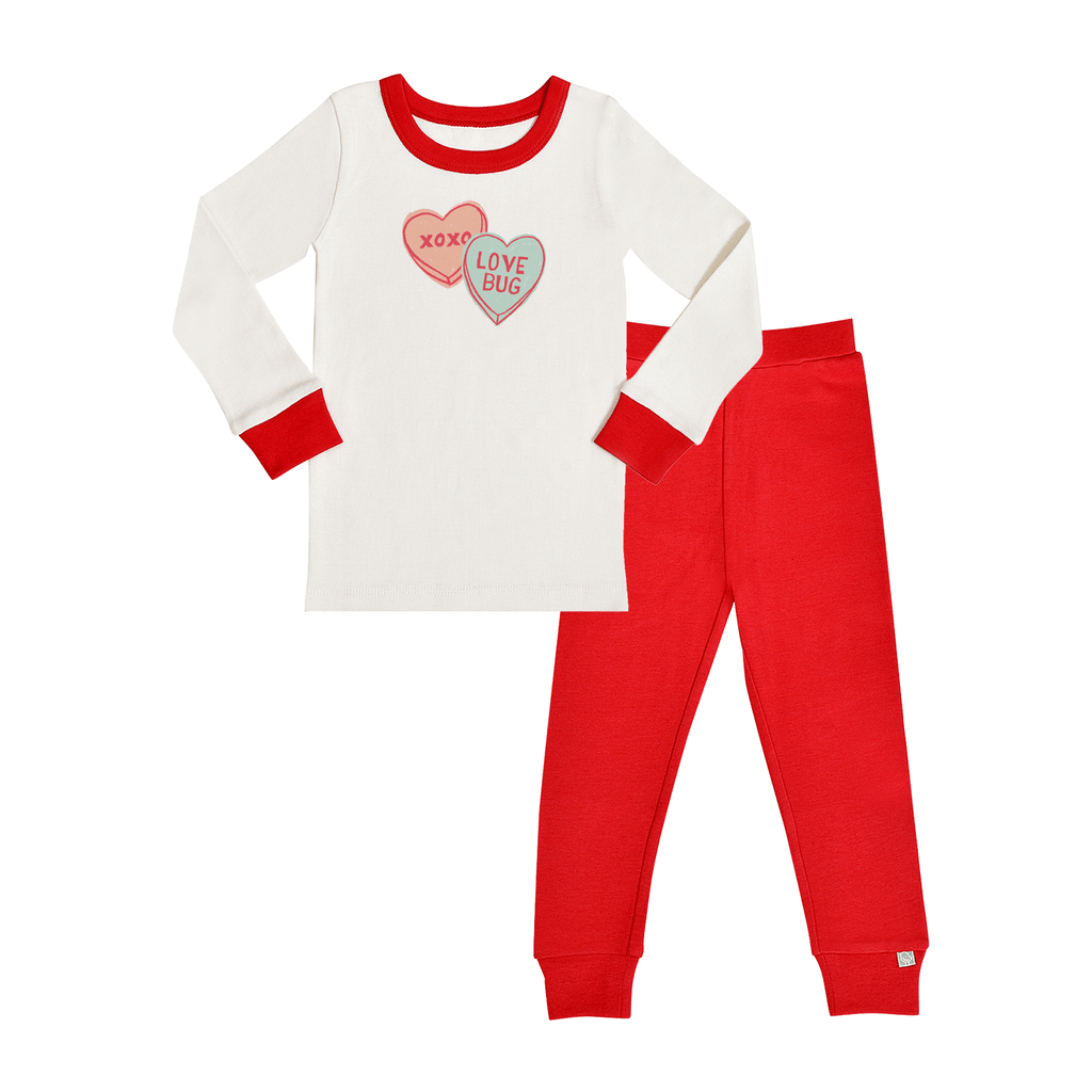 pajamas | candy hearts